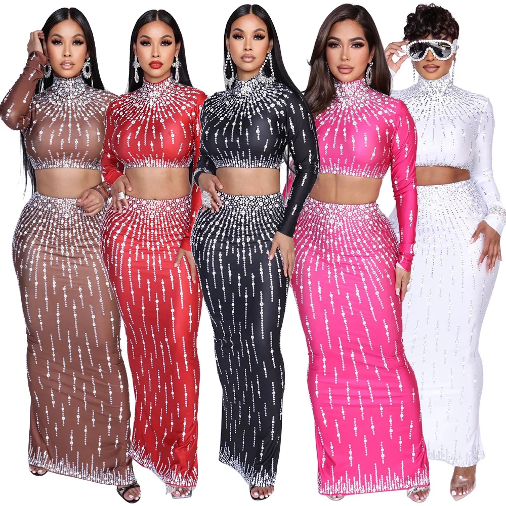 Crop Top Crochet - Женский комплект Уличный укороченный топ с