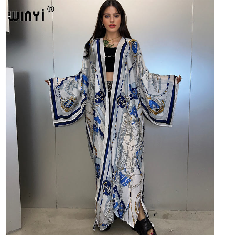 Cover Up Kaftan - WINYI кимоно, летний кафтан, пляжная одежда,