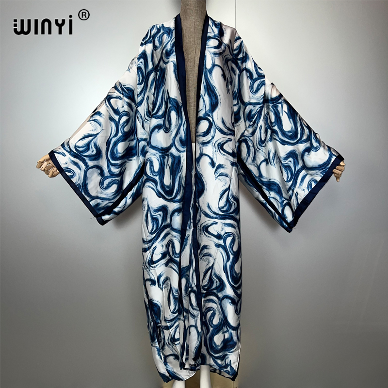 Cover Up Kaftan - WINYI богемное платье-кардиган, африканский кафтан, пляжная