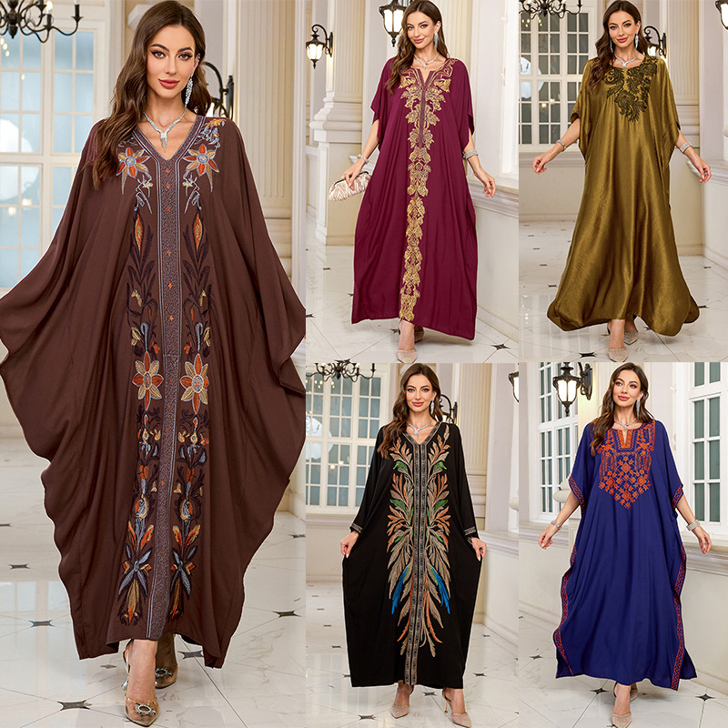 Cover Up Kaftan - Женские вышитые длинные кафтаны больших размеров,