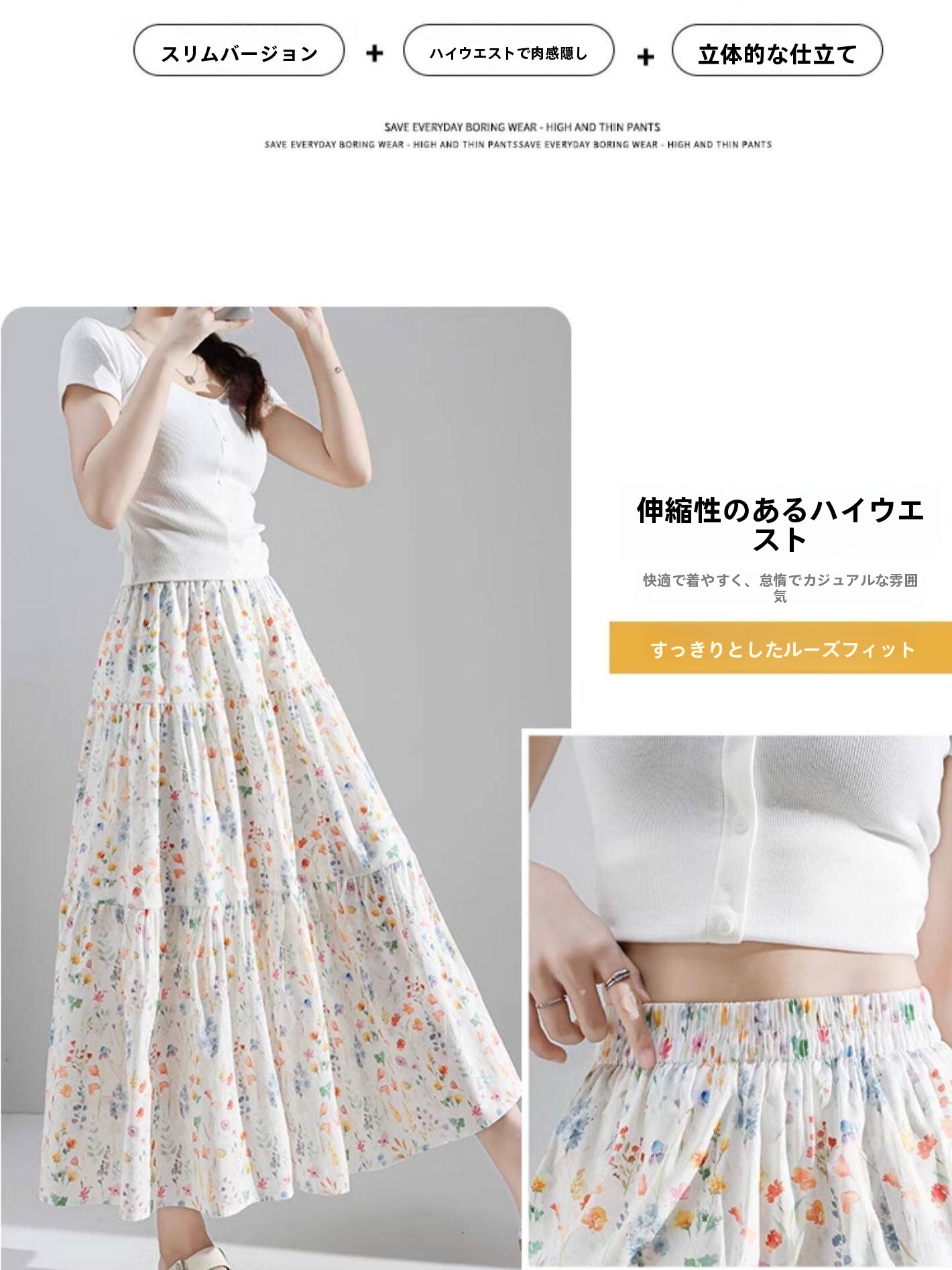 Юбка миди А-силуэта с цветочны – обзор и цена Midi Skirt Floral